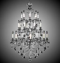 American Brass & Crystal CH9582-A-07G-ST - 24 Light Rosetta Chandelier