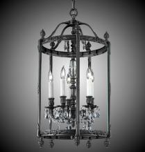 American Brass & Crystal LT2217-A-01G-ST - 5 Light 17 inch Lantern with Clear Curved glass & Crystal