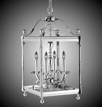 American Brass & Crystal LT2313-38G-ST - 4 Light 13 inch Square Lantern with Glass