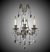 American Brass & Crystal WS2083-A-07G-08G-ST - 3 Light Finisterra with draping Empire Wall Sconce