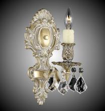 American Brass & Crystal WS9421-ALN-01G-PI - 1 Light Fleur-De-Lis Small Wall Sconce