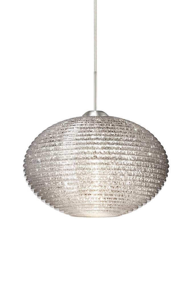 Besa Pendant Pape 10 Satin Nickel Glitter 1x9W LED