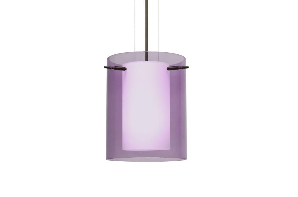 Besa Pahu 8 LED Pendant 1Kg Transparent Amethyst Bronze 1x11W LED