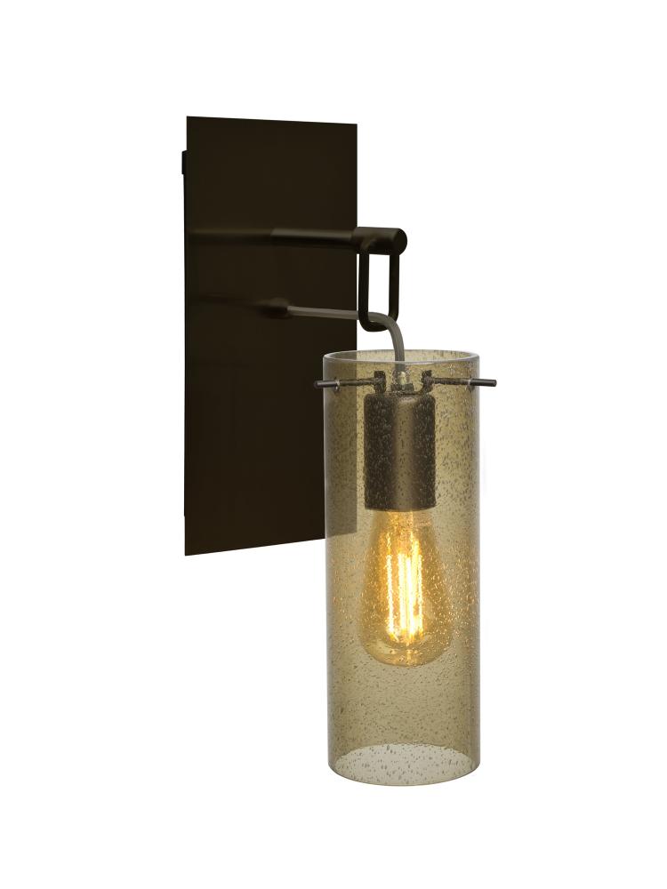 Besa Juni 10 Wall Pendant, Latte Bubble, Bronze Finish, 1x4W LED Filament