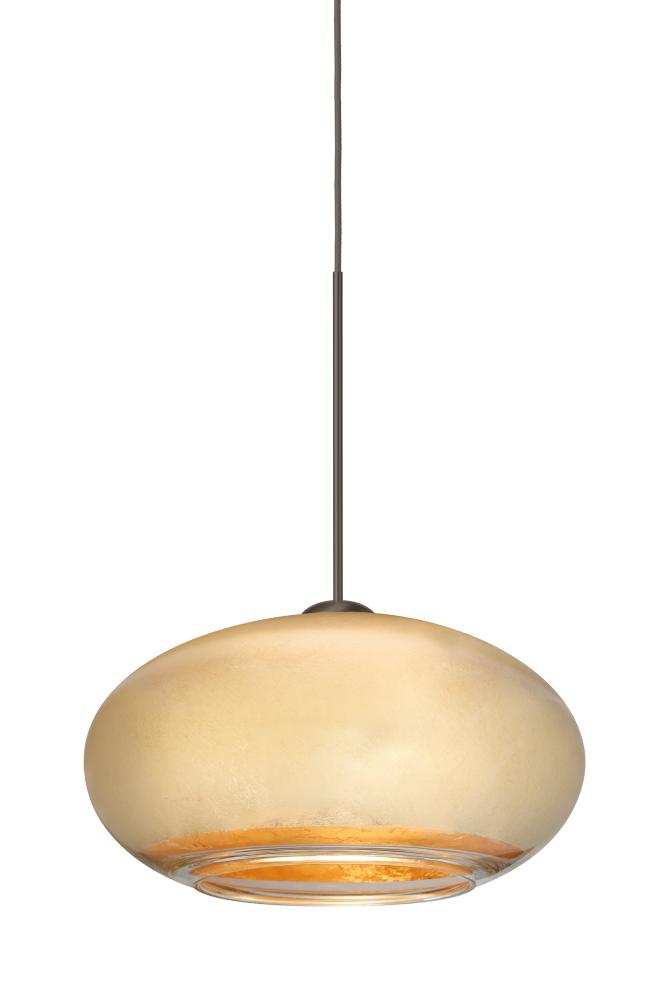 Besa Pendant Brio 7 Bronze Gold Foil 1x6W LED