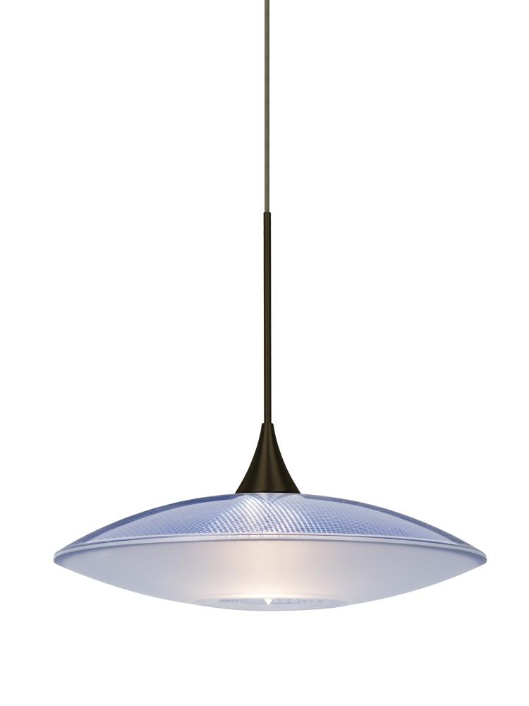 Besa Pendant Spazio Bronze Blue/Frost 1x5W LED