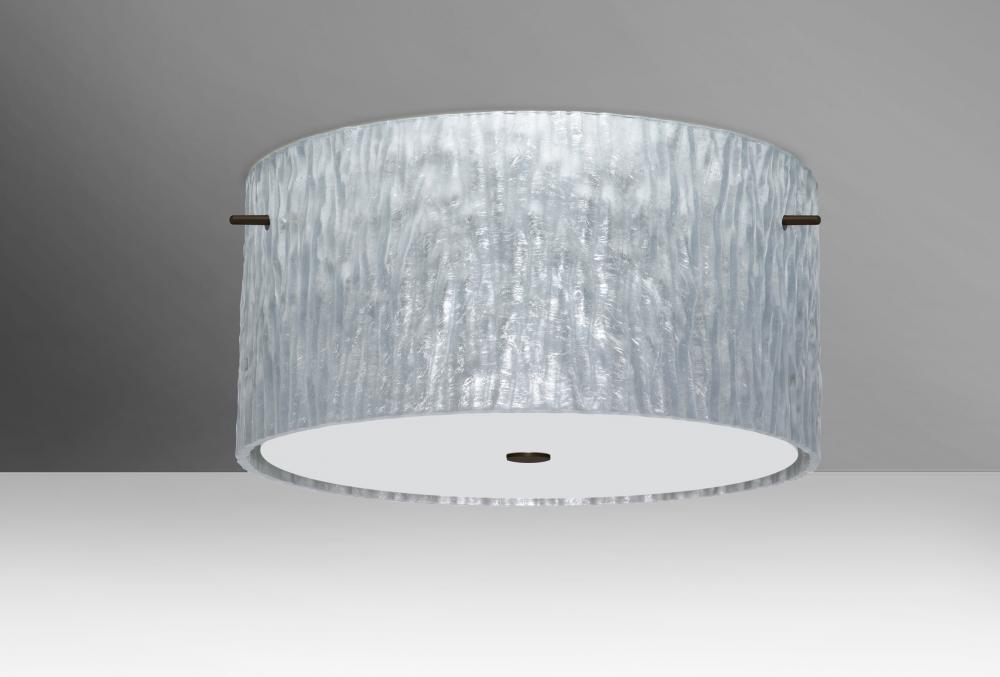 Besa Ceiling Tamburo 16 Bronze Stone Silver Foil 1x28W LED