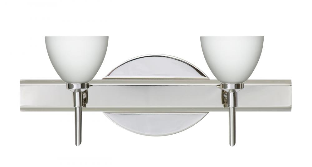 Besa Divi Wall 2SW Opal Matte Chrome 2x5W LED