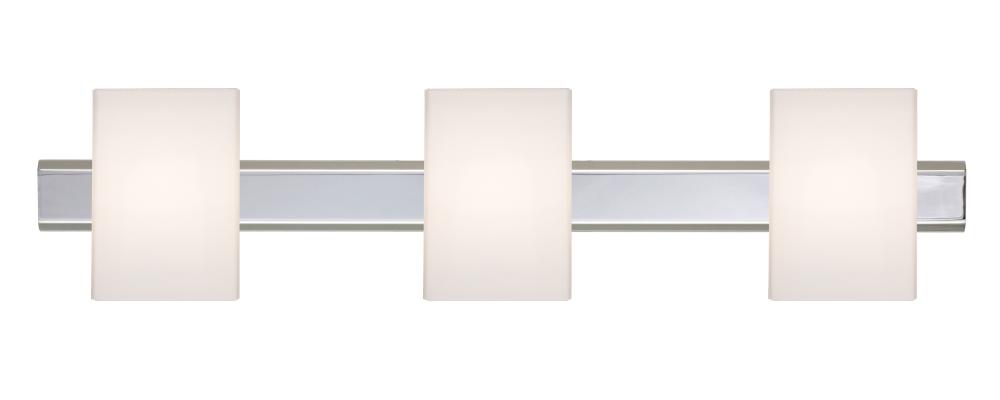 Besa, Tito Vanity, Opal Matte, Chrome Finish, 3x5W LED