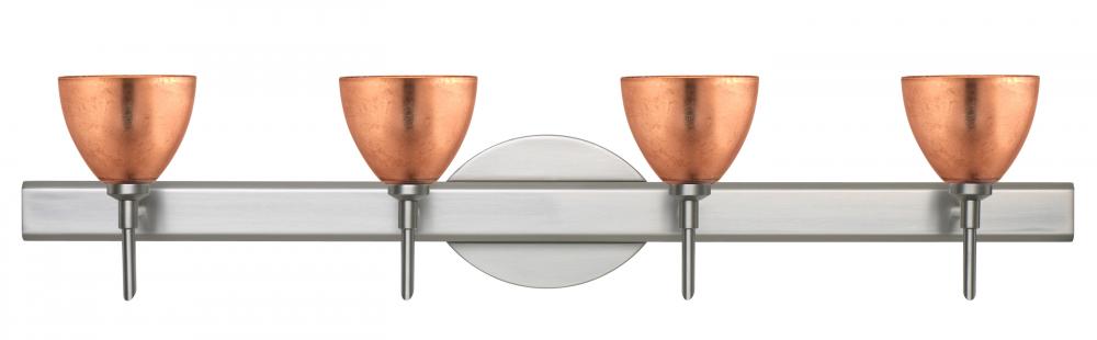 Besa Divi Wall 4SW Copper Foil Satin Nickel 4x5W LED