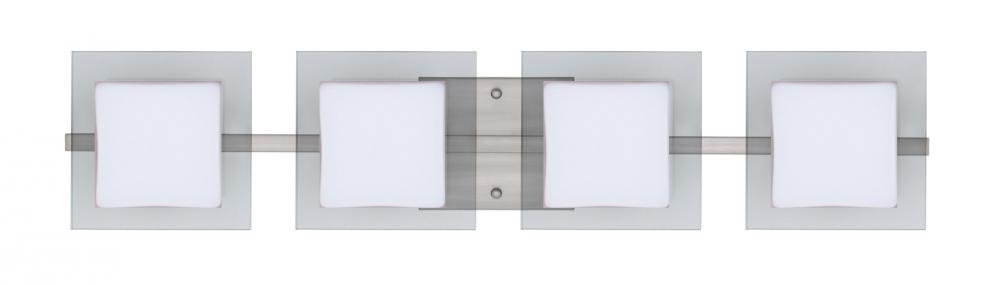 Besa Wall Alex Satin Nickel Opal/Clear 4x5W LED