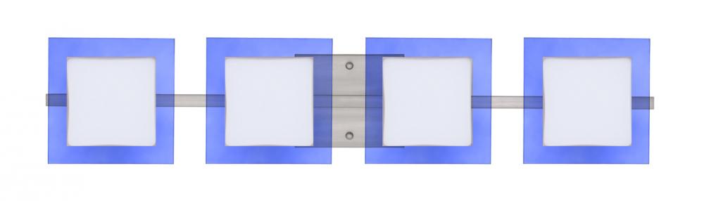 Besa Wall Alex Satin Nickel Opal/Blue 4x5W LED