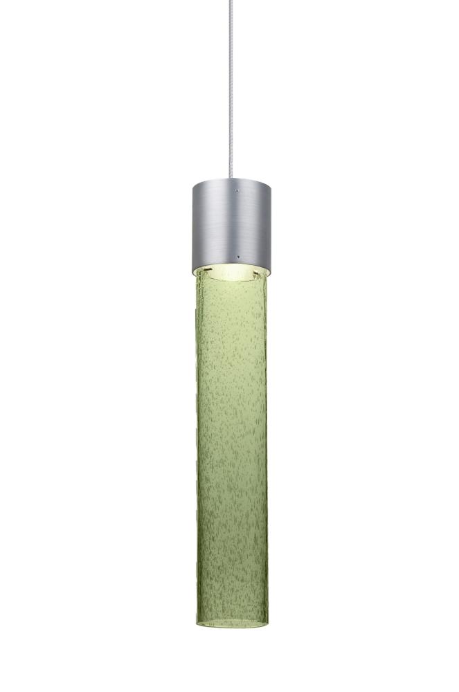 Besa, Wanda 12 Cord Pendant For Multiport Canopy, Moss Bubble, Satin Nickel Finish, 1