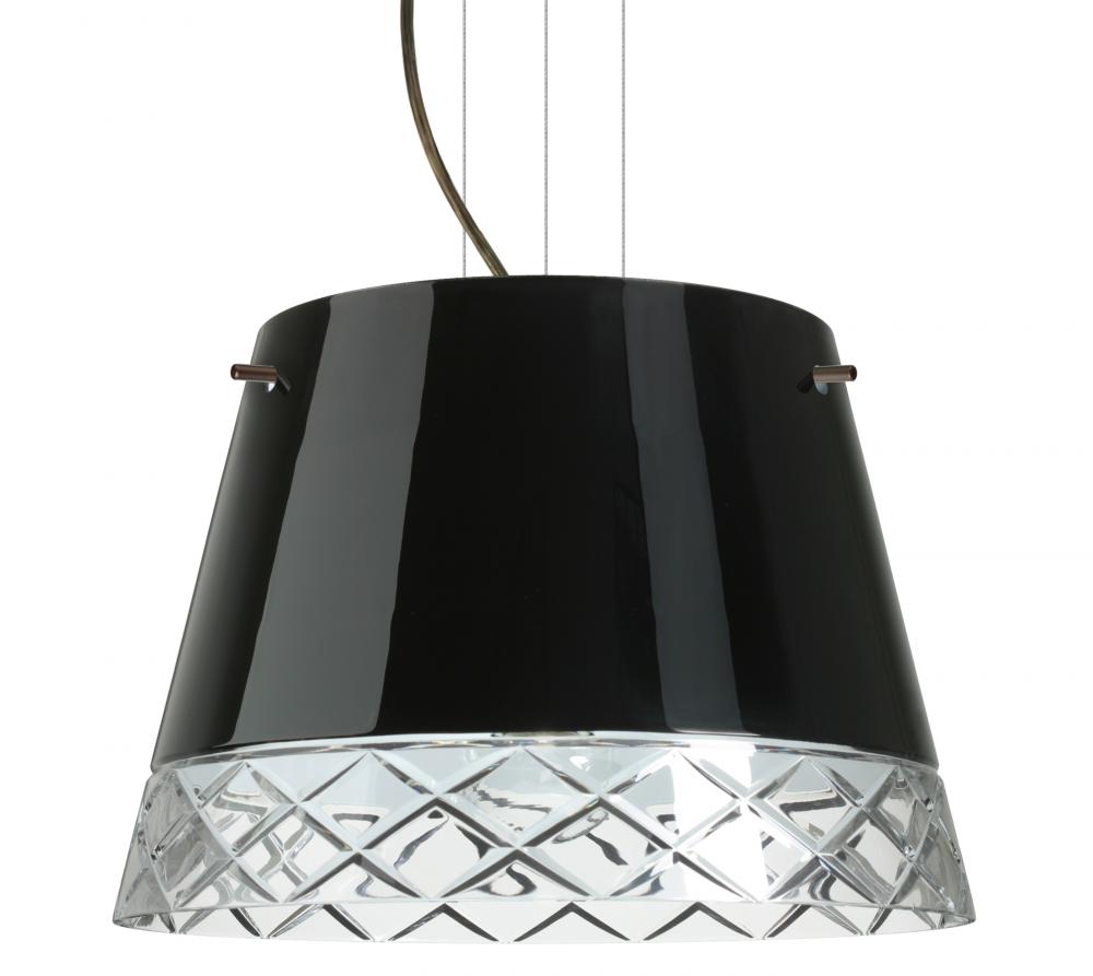 Besa Pendant Amelia 18 Bronze Black/Hand-Cut 3x100W A19