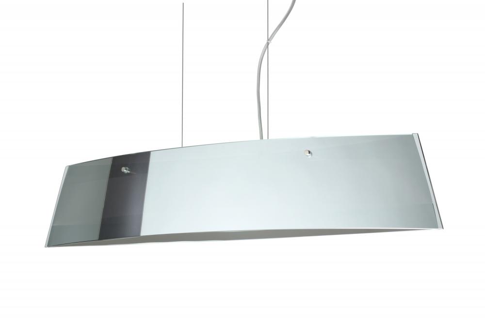 Besa Pendant Silhouette 36 Satin Nickel Mirror/Frost 4x5W LED