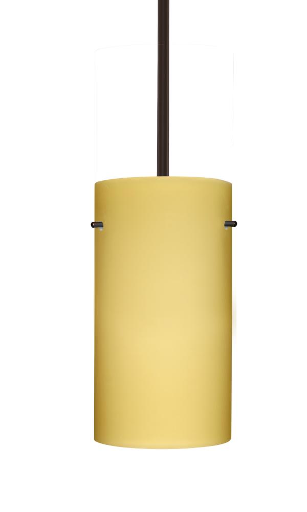 Besa Stem Pendant Tondo 12 Bronze Vanilla Matte 1x150W A21