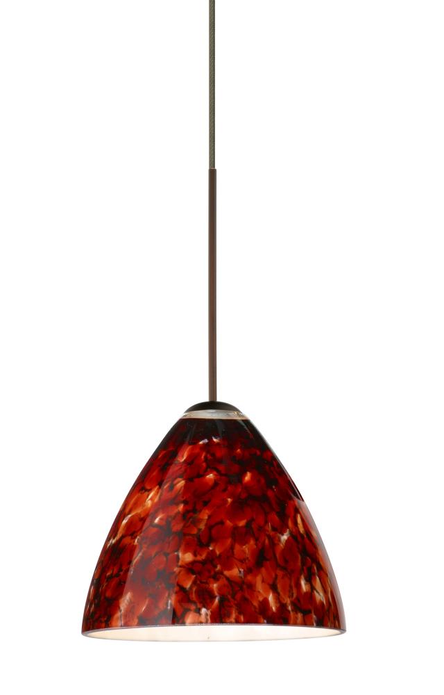 Besa Pendant For Multport Canopy Mia Bronze Garnet 1x5W LED