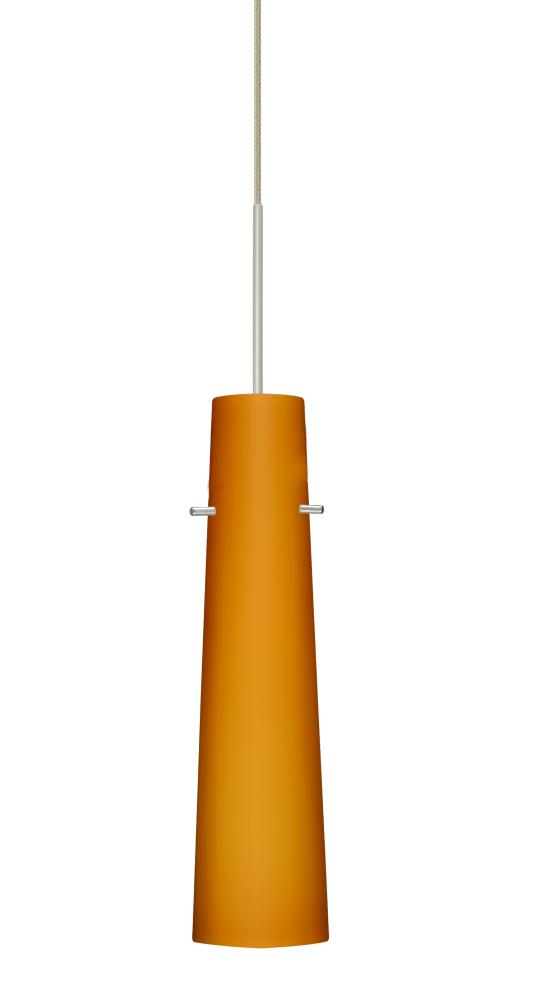 Besa Camino Pendant Satin Nickel Amber Matte 1x50W Halogen