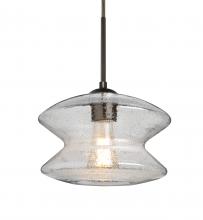 Besa Lighting 1JC-ZENCL-EDIL-BR - Besa, Zen Cord Pendant, Clear Bubble, Bronze Finish, 1x8W LED Filament