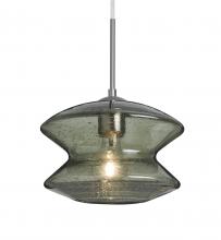 Besa Lighting 1JC-ZENMS-SN - Besa, Zen Cord Pendant, Moss Bubble, Satin Nickel Finish, 1x60W Medium Base