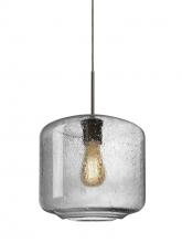 Besa Lighting 1JT-NILES10CL-EDIL-BR - Besa Niles 10 Pendant, Clear Bubble, Bronze Finish, 1x4W LED Filament