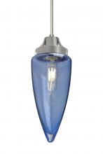 Besa Lighting 1JT-SULUBL-EDIL-SN - Besa, Sulu Cord Pendant, Blue Bubble, Satin Nickel Finish, 1x4W LED Filament