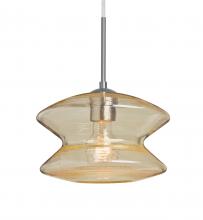 Besa Lighting 1JT-ZENGD-SN - Besa, Zen Cord Pendant, Gold Bubble, Satin Nickel Finish, 1x60W Medium Base