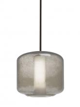 Besa Lighting 1TT-NILES10SO-BR - Besa Niles 10 Pendant, Smoke Bubble/Opal, Bronze Finish, 1x60W Medium Base T10