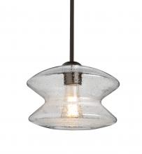 Besa Lighting 1TT-ZENCL-EDIL-BR - Besa, Zen Stem Pendant , Clear Bubble, Bronze Finish, 1x8W LED Filament