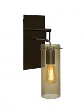 Besa Lighting 1WP-JUNI10LT-EDIL-BR - Besa Juni 10 Wall Pendant, Latte Bubble, Bronze Finish, 1x4W LED Filament