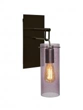 Besa Lighting 1WP-JUNI10PL-EDIL-BR - Besa Juni 10 Wall Pendant, Plum Bubble, Bronze Finish, 1x4W LED Filament