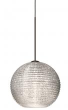 Besa Lighting 1XC-4615GL-LED-BR - Besa Pendant Kristall 6 Bronze Glitter 1x5W LED