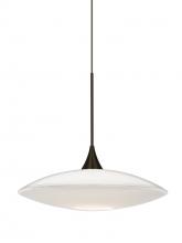 Besa Lighting 1XT-629406-BR - Besa Pendant Spazio Bronze Opal Glossy 1x50W Halogen