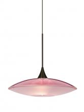 Besa Lighting 1XT-6294RD-LED-BR - Besa Pendant Spazio Bronze Red/Frost 1x5W LED