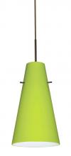 Besa Lighting 1JC-412435-LED-BR - Besa Cierro Pendant Bronze Chartreuse 1x9W LED