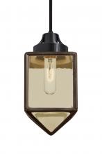 Besa Lighting 1JC-BRAVOBR-BK - Besa, Bravo Cord Pendant, Bronze/Gold Bubble, Black Finish, 1x60W Medium Base