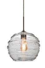 Besa Lighting 1JT-462761-EDIL-BR - Besa Wave 10 Pendant Bronze Clear 1x8W LED Filament