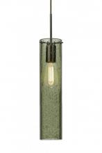 Besa Lighting 1JT-JUNI16MS-EDIL-BR - Besa, Juni 16 Cord Pendant, Moss Bubble, Bronze, 1x4W LED Filament