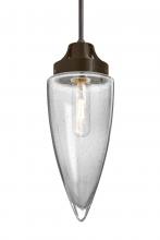 Besa Lighting 1JT-SULUCL-BR - Besa, Sulu Cord Pendant, Clear Bubble, Bronze Finish, 1x60W Medium Base