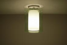 Besa Lighting 1KM-L00607-LED-SN - Besa Ceiling Pahu 8 Satin Nickel Transparent Olive/Opal 1x11W LED