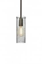 Besa Lighting 1TT-JUNI10CL-EDIL-BR - Besa, Juni 10 Stem Pendant, Clear Bubble, Bronze, 1x4W LED Filament