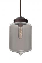 Besa Lighting 1TT-OLINSM-BR - Besa Olin Stem Pendant Bronze Smoke 1x60W Medium Base T10