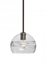 Besa Lighting 1TT-SPIR8CL-BR - Besa Spirit 8 Pendant, Clear, Bronze Finish, 1x60W Medium Base