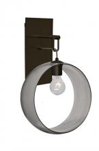 Besa Lighting 1WP-PLATOSM-BR-NI - Besa, Plato Wall Pendant, Smoke, Bronze Finish, 1x60W Medium Base