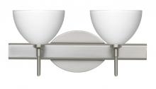 Besa Lighting 2SW-467907-LED-SN - Besa Wall Brella Satin Nickel White 2x5W LED