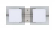 Besa Lighting 2WS-773539-LED-SN - Besa Wall Alex Satin Nickel Opal/Clear 2x5W LED