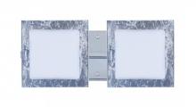 Besa Lighting 2WS-7735SF-LED-CR - Besa Wall Alex Chrome Opal/Silver Foil 2x5W LED