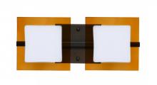 Besa Lighting 2WS-7735TG-LED-BR - Besa Wall Alex Bronze Opal/Armagnac 2x5W LED