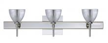 Besa Lighting 3SW-1758SF-LED-CR-SQ - Besa Divi Wall With SQ Canopy 3SW Silver Foil Chrome 3x5W LED