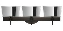 Besa Lighting 3SW-6773MR-BR - Besa Groove Wall 3SW Mirror-Frost Bronze 3x40W G9